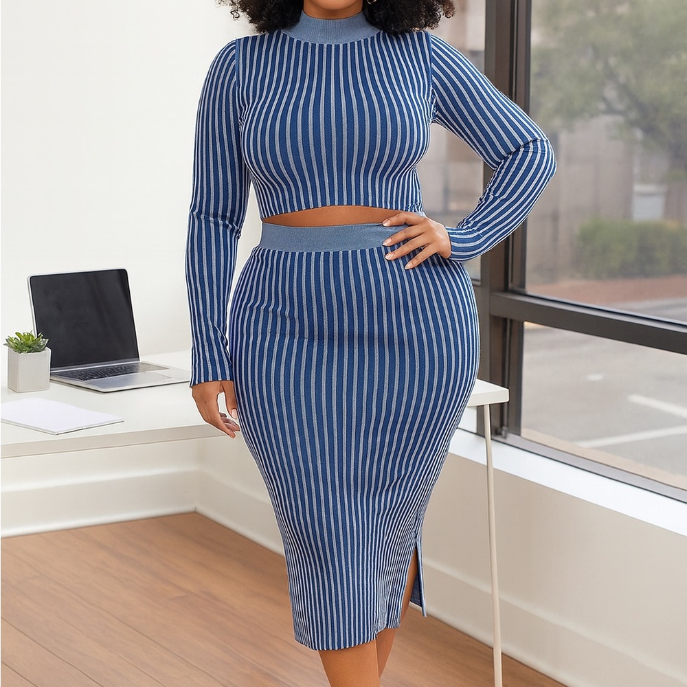 Fashion Nova 2-Piece Sweater Skirt Set